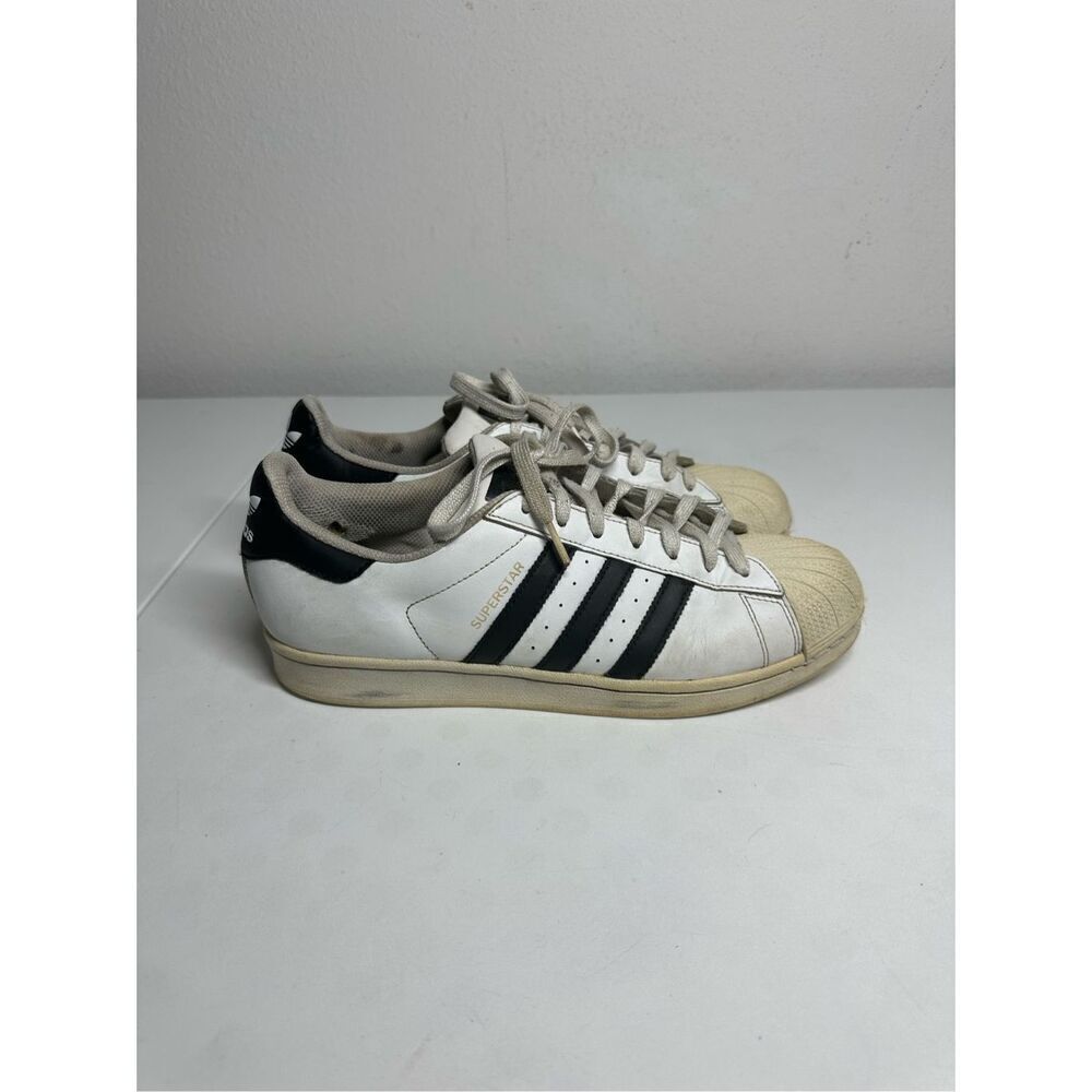 Adidas Original Superstar Hard Shell Toe White Black Gold Mens 9,5